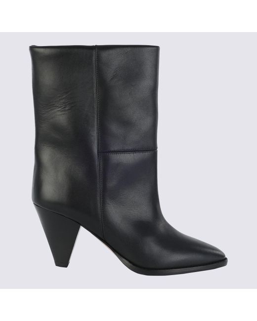 Isabel Marant Black Leather Rouxa Boots