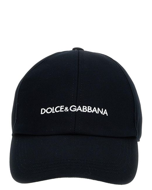 Dolce & Gabbana Blue Logo Embroidery Cap Hats for men