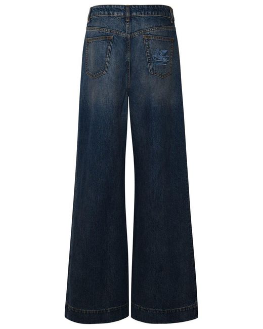 Etro Blue Cotton Jeans