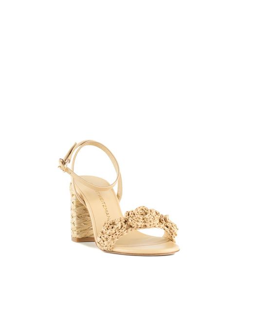 Stuart Weitzman Metallic Magnolia Block 85 Natural