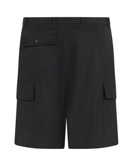 Prada Black Cotton Bermuda Shorts for men