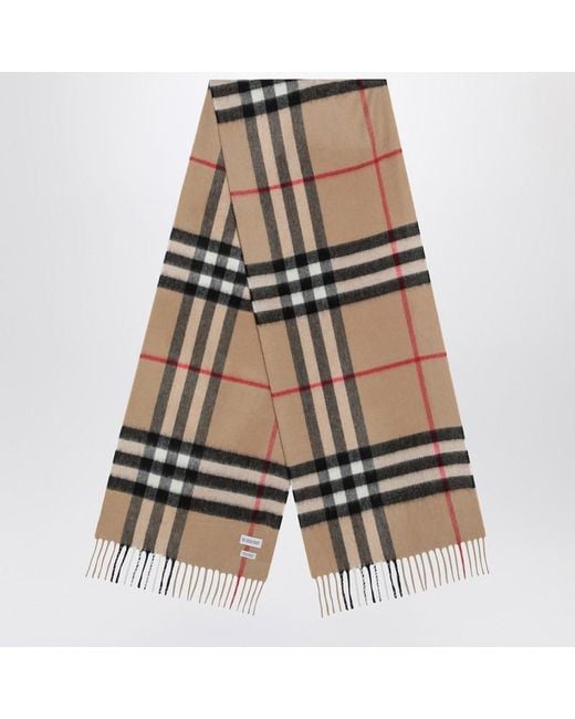 Burberry Brown Scarf With Check Motif for men
