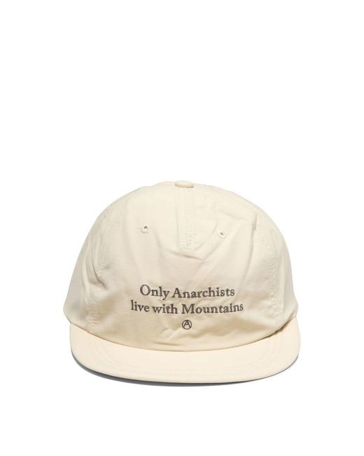 Mountain Research. Natural "Only Anarchist Live With Mountains" Hat for men