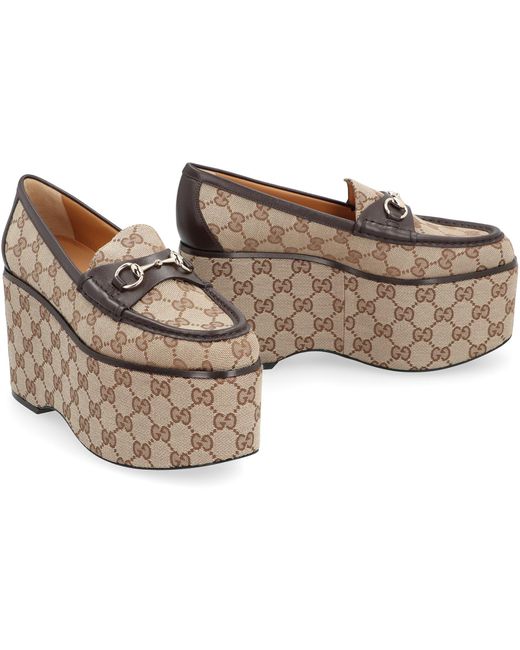 Gucci Brown Platform Loafers