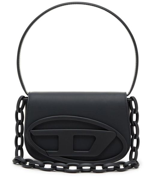 DIESEL 1dr - Iconic Shoulder Bag In Matte Leather - Shoulder Bags - Woman - Black