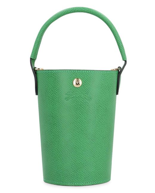 Longchamp Green Xs Épure Leather Bucket Bag