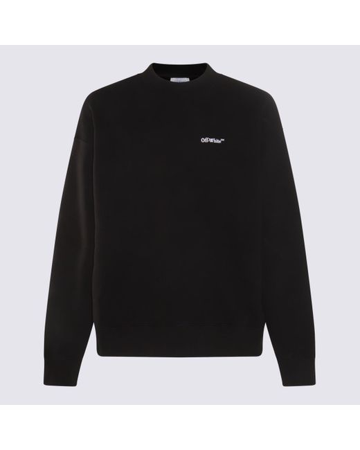 Off-White c/o Virgil Abloh Black And White Cotton Embroidered Arrow Sweatshirt for men