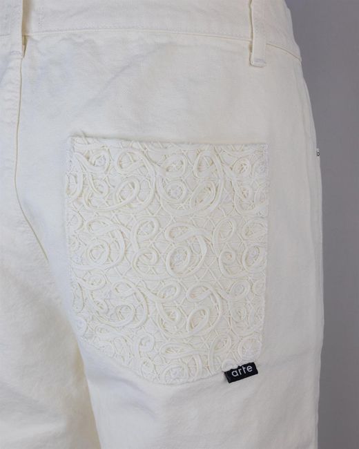 Arte' White Pants for men