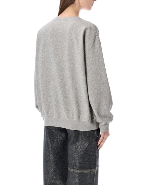 Ganni Gray Kitty Graphic Sweatshirt