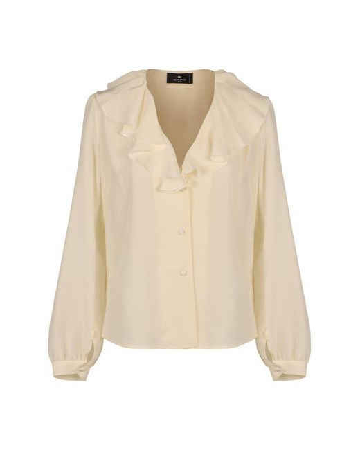 Etro Natural Printed Silk Blouse