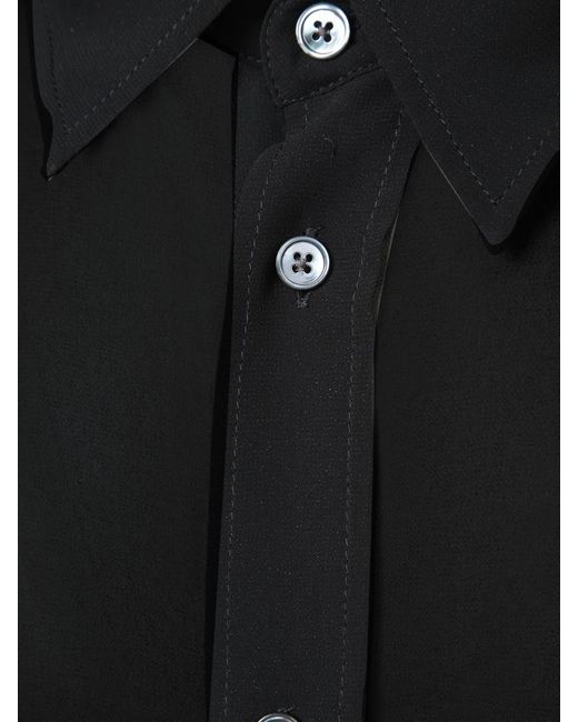 AMI Black Sheer Shirt With Classic Collar for men