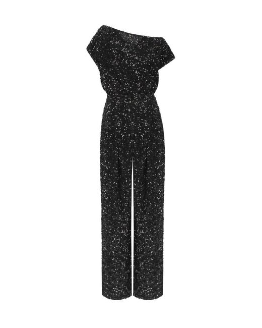 Elisabetta Franchi Black Jumpsuit With Sequins