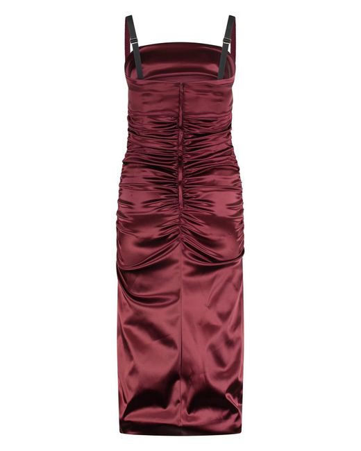 Dolce & Gabbana Red Satin Dress