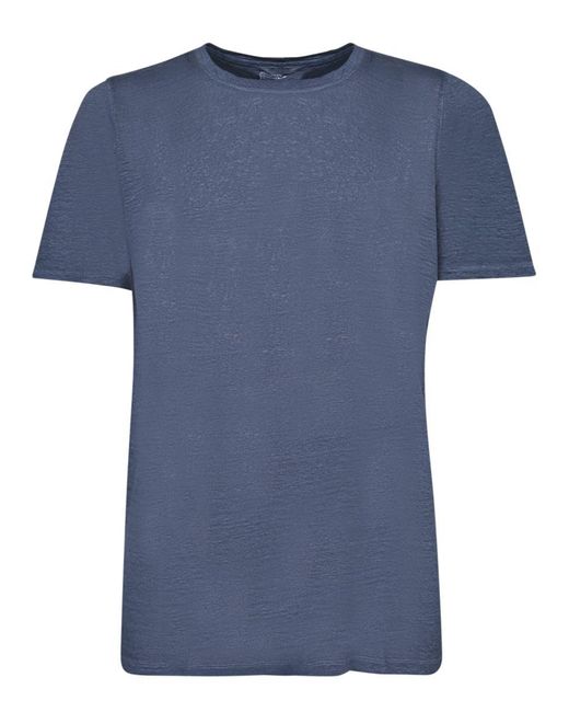 120% Lino Blue T-Shirts for men