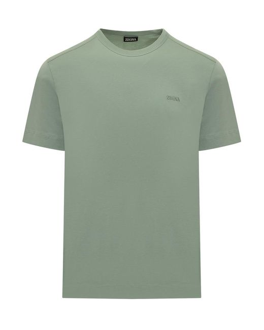 Zegna Green Pure Cotton T-Shirt for men