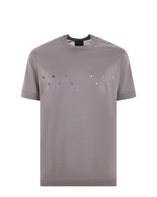 Emporio Armani Gray T-Shirts And Polos Dove for men