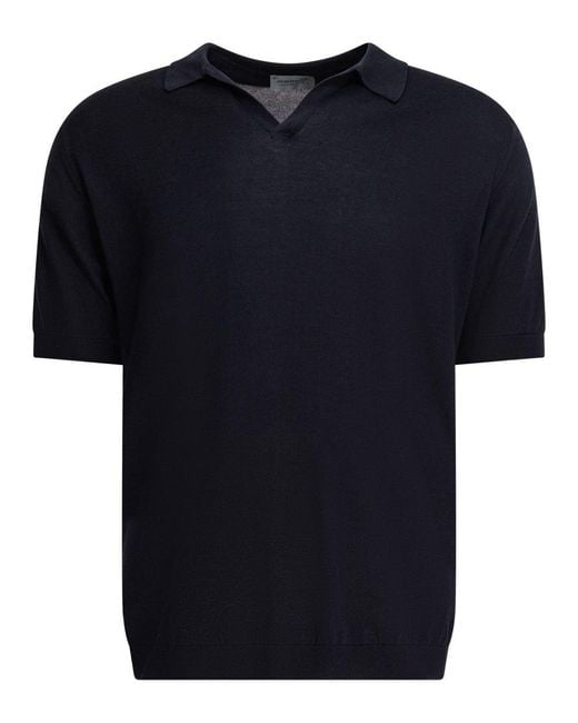 John Smedley Blue "Noah" Polo Shirt for men