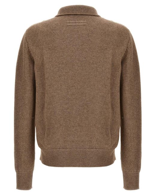 Zegna Brown V-neck Sweater Sweater, Cardigans for men