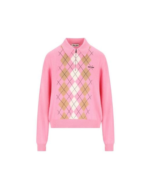 Miu Miu Pink T-Shirt And Polo Shirt