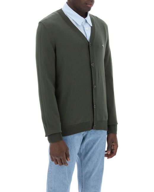 A.P.C. Green Cotton Curtis Cardigan For for men
