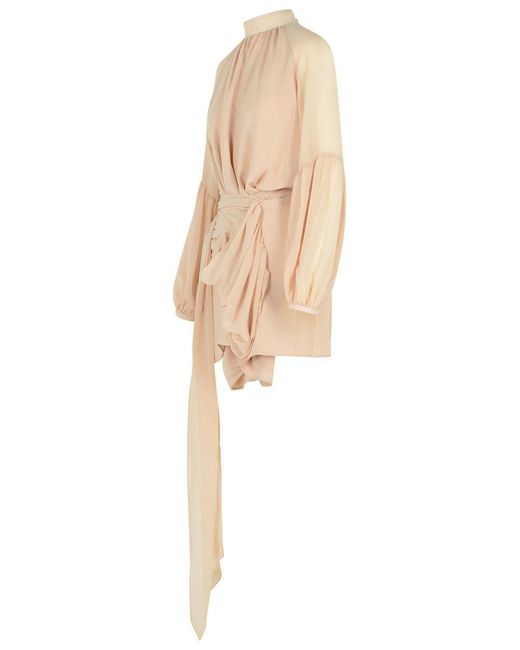 ROTATE BIRGER CHRISTENSEN Natural Joan' Hazelnut Polyester Dress