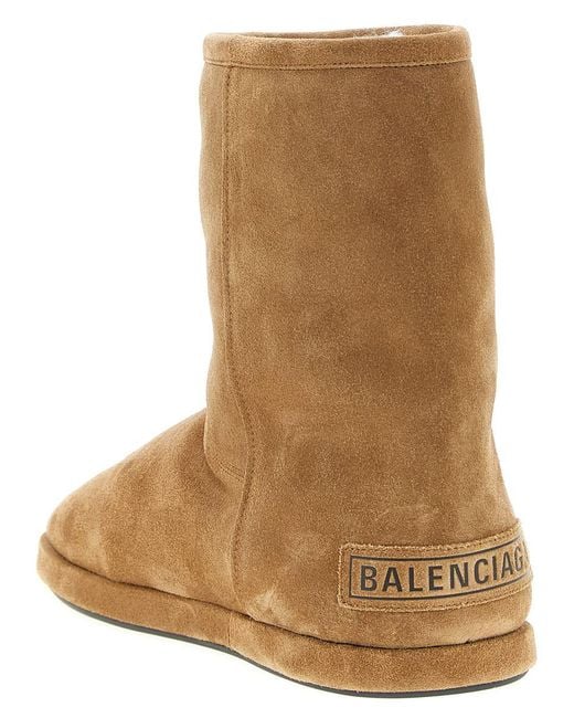 Balenciaga Brown 'Alaska Soft' Ankle Boots for men