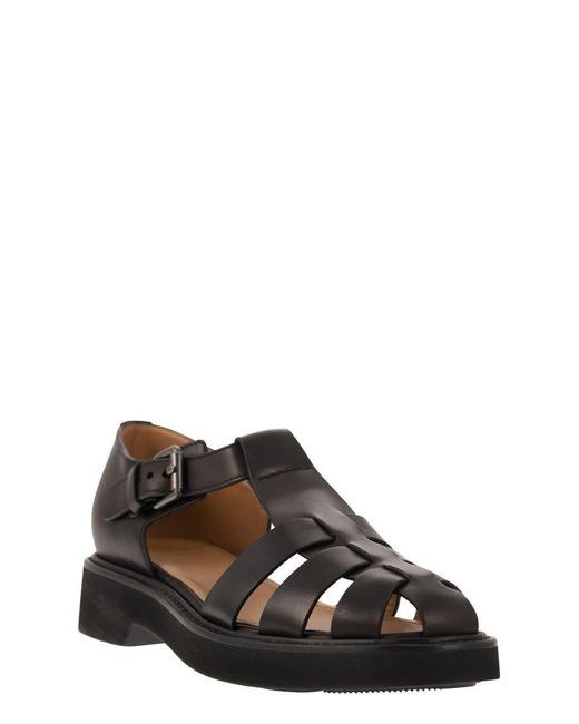 Church's Black Hove - Leather Sandals