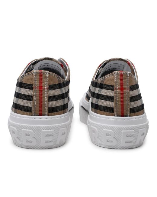 Burberry Brown Cotton Jack Sneakers for men