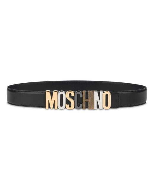 Moschino Black Belt With Application