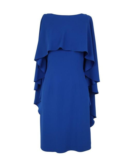 Alberta Ferretti Blue Mini Dress With Ruffles