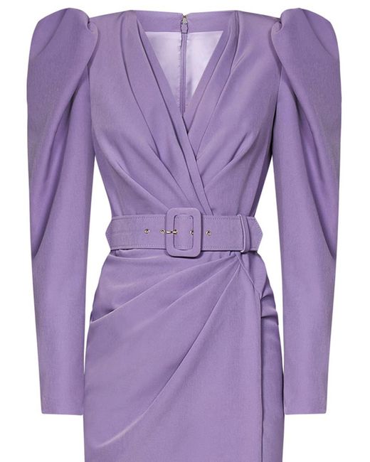 Rhea Costa Purple Chloe Long Dress