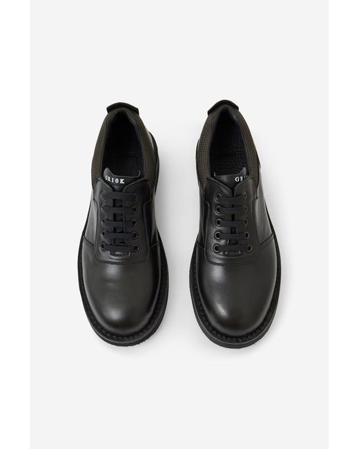 GR10K Black Lace Up Shoes for men