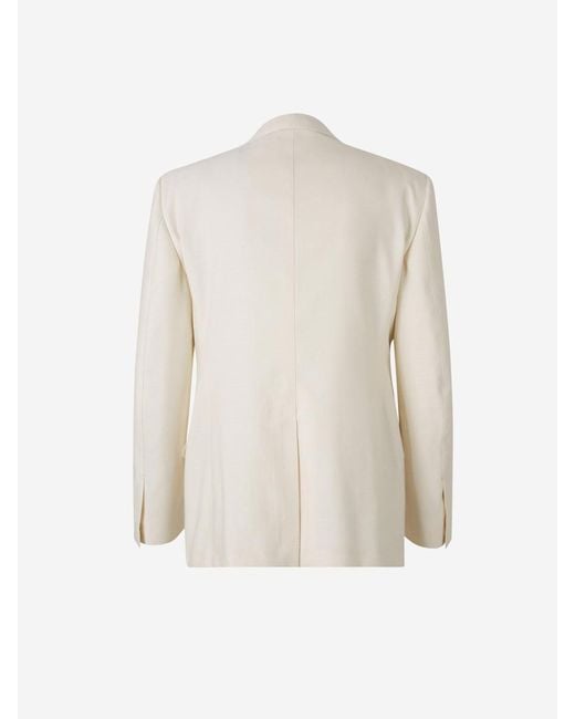 Tom Ford White Plain Wool Suit for men