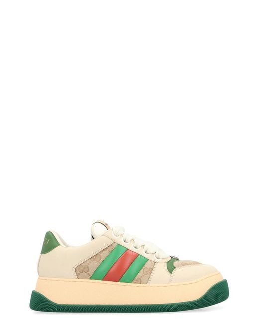 Gucci Green Screener Low-Top Sneakers for men