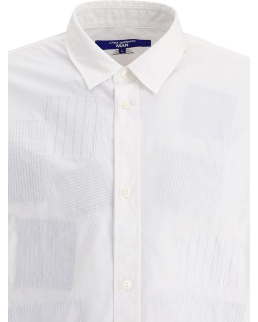 Junya Watanabe White Patchwork Shirt for men