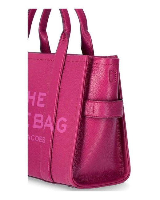 Marc Jacobs Pink The Leather Medium Tote Lipstick Handbag