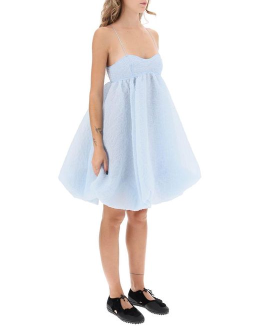 CECILIE BAHNSEN Blue Sunni Empire Waist Mini Dress