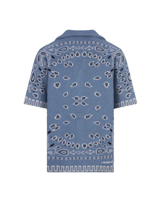 Alanui Blue Jacquard Shirt for men