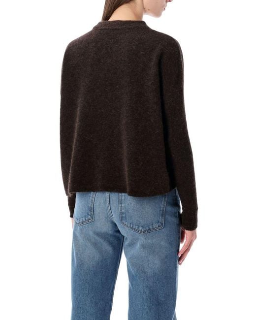 Sessun Black Wool Knit Sweater With Relaxed Fit