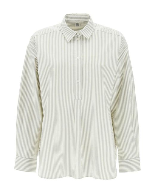 Totême  White Toteme Striped Oxford Shirt