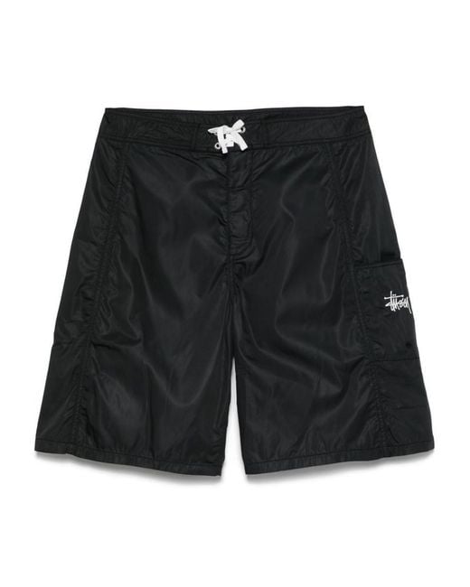 Stussy Black Logo Shorts for men