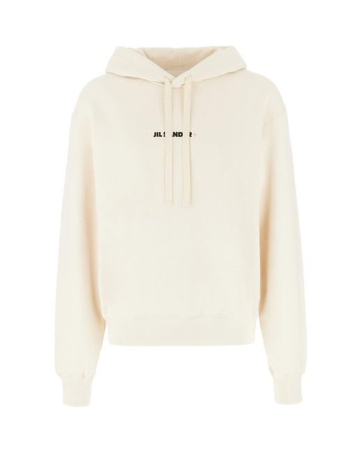 Jil Sander Cotton Crew Neck Sweatshirt in White for Men Lyst UK