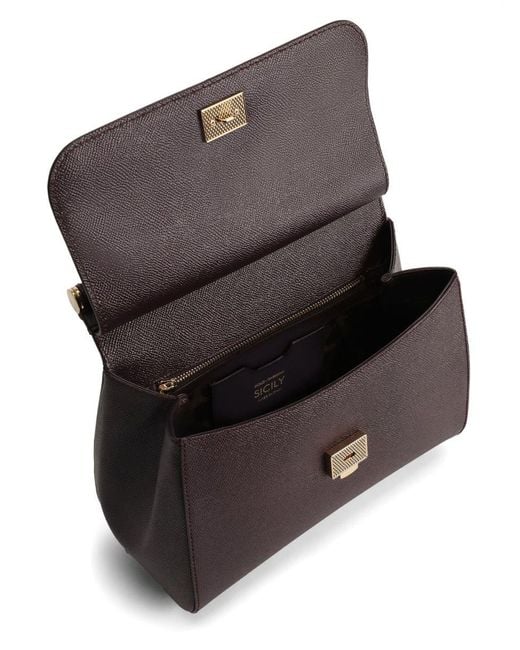 Dolce & Gabbana Black Hand Bag "Sicily" Large