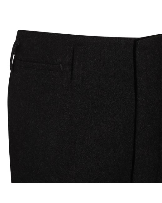Lemaire Black Dark Grey Pants for men