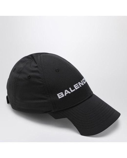 Balenciaga Black Logo Baseball Cap for men