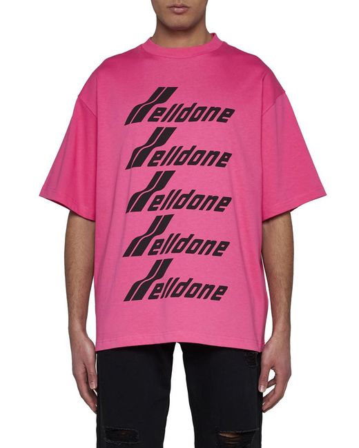 we11done Pink T-shirts And Polos for men