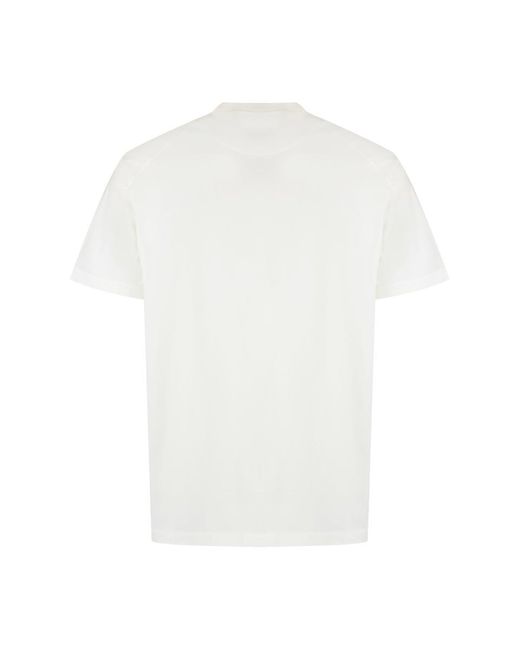 Y-3 White Cotton Crew-Neck T-Shirt for men