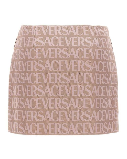 Versace Brown ' Allover' Capsule La Vacanza Skirt