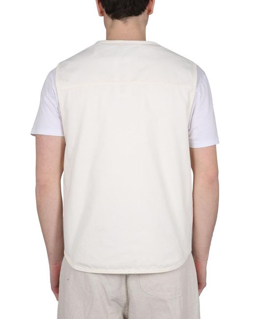 Etudes Studio White Vests With Logo for men