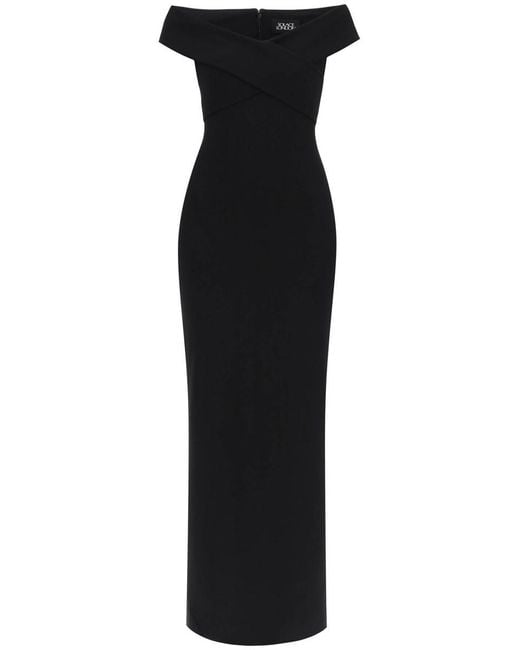 Solace London Black Maxi Dress Ines With